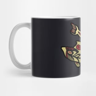 Black and Gold Dolphin Symbol Mug